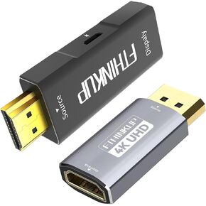 FThinkup 4K HDMI to DisplayPort Bidirectional Adapter Kit, Display Port to HDMI Adapter, HDMI to DP Bi-Directional Adapter Compatible with PS5, Xbox, Laptop, GPU, AMD, NVIDIA and Monitor