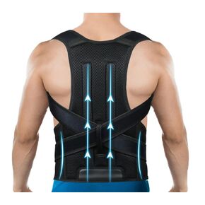 Posture Corrector for Women and Men, Back Brace Adjustable Back Straightener Support for Upper Back, Scoliosis and Hunchback Correction, Improves Posture and Pain Relief L(33"-37")