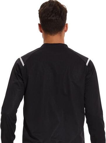 NINGMI Sauna Jacket for Men Long Sleeve Sweat Suit Zipper Workout Exercise Gym Boxing in Kuwait