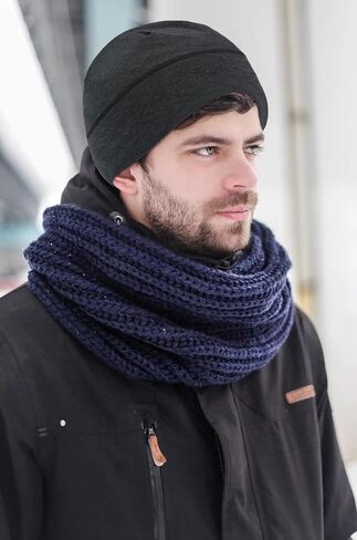 Qearl Slouchy Beanie Hat for Men Women Winter Warm Hats for Running Cycling Skull Cap in Saudi Arabia
