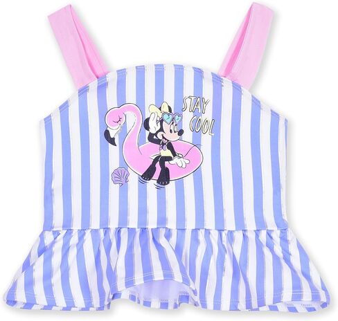 Disney Minnie Mouse Girls UPF 50+ Bathing Suit Tankini Top and Bikini Bottom Swimsuit Set for Toddlers in Saudi Arabia