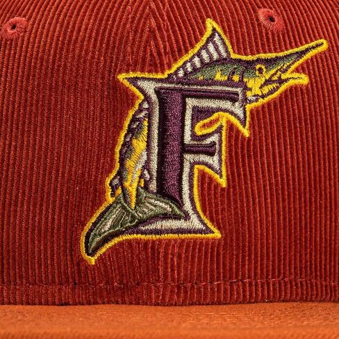 عصر جديد ميامي مارلينز 59Fifty Cooperstown 1997 World Series Side Patch Capted Corduroy Cap ، HAT in Saudi Arabia