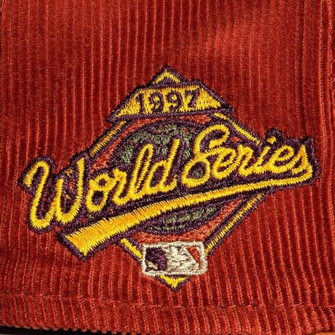 عصر جديد ميامي مارلينز 59Fifty Cooperstown 1997 World Series Side Patch Capted Corduroy Cap ، HAT in Saudi Arabia
