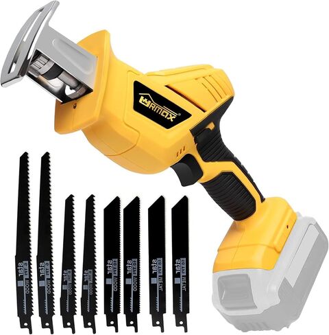 المنشار المتبادل اللاسلكي ، المنشار الكهربائي لبطارية DeWalt 20V كحد أقصى ، سرعة متغيرة 0-3200SPM ، 8 شفرات منشار مجانية تغيير مناشير الطاقة لخشب/المعدن/PVC القطع (البطارية غير المشمولة) in Saudi Arabia