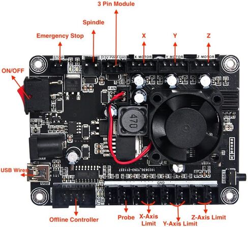 نقاش ، آلة نقش CNC ، لوحة التحكم في آلة قطع آلة القطع الطحن CNC Kit ، آلة جهاز التوجيه CNC ، 3 محور ، GRBL 1.1F منفذ USB اختياري الوحدة النمطية in Kuwait