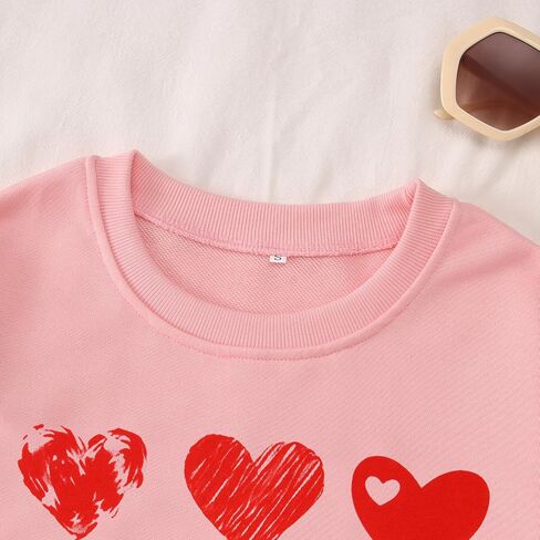 CM C&M WODRO Women Valentine's Day Sweatshirt Love Heart Graphic Shirts Long Sleeve Casual Crewneck Pullover Lightweight Tops in Kuwait