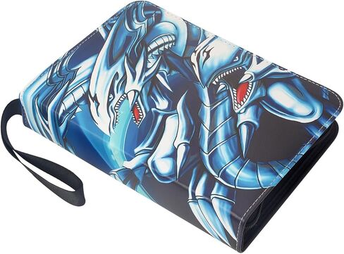 Leatherette 4 Pocket Trading Card Card Binder Binder Pages Pages Sleeves Protector for Trading Cards TCG Top Loading 3 Ring Zip Card Binder Album for Master Duel Trade Cards 400 in Kuwait