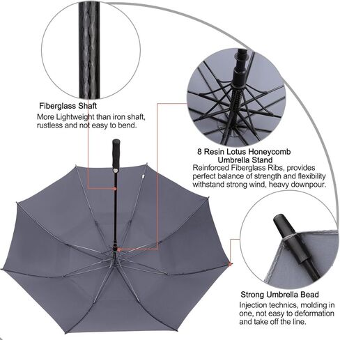 G4Free 54/62/68 Inch Extra Large Oversized Golf Umbrella Heavy Duty Big Long Umbrella Automatic Open Windproof Waterproof Stick Rain Umbrellas for Men Women in Saudi Arabia