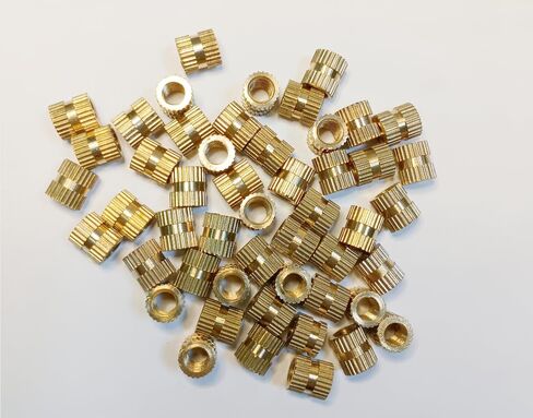 （50pcs） M5 النحاس الجوز ， 8mmx7mm lnjection مصبوب النحاس الجوز المدمج مع الطباعة ثلاثية الأبعاد in Kuwait