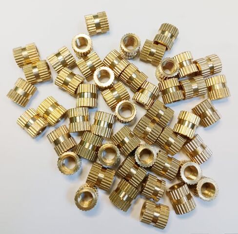（50pcs） M5 النحاس الجوز ， 8mmx7mm lnjection مصبوب النحاس الجوز المدمج مع الطباعة ثلاثية الأبعاد in Kuwait