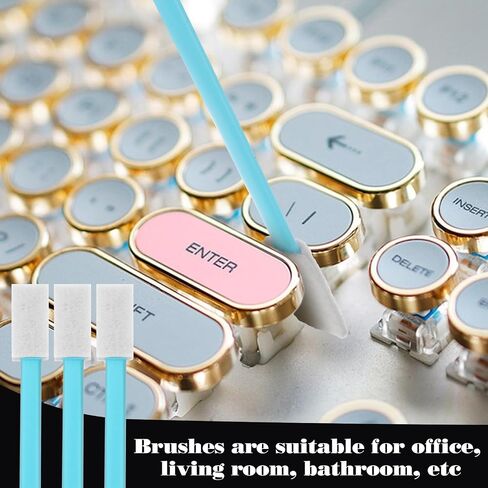 30 Pcs Disposable Crevice Cleaning Brushes Toilet Small Gaps Cleaner Detail Scrubing Brush Household Detailing Tools for Toilet Bowl Corner Window Door Track Stove Vent Fan Keyboard in Saudi Arabia