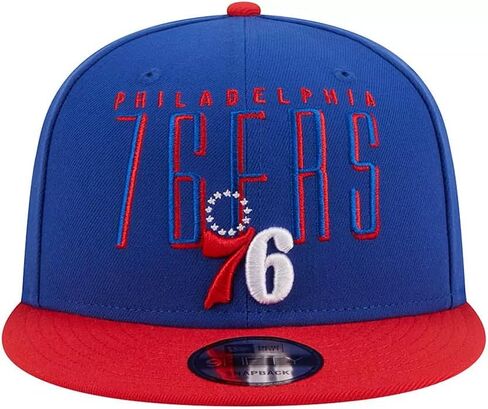 عصر جديد فيلادلفيا 76ers 9fifty عنوان Snapback Cap ، القبعة القابلة للتعديل الأزرق in Kuwait