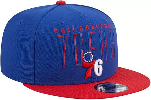 عصر جديد فيلادلفيا 76ers 9fifty عنوان Snapback Cap ، القبعة القابلة للتعديل الأزرق in Kuwait