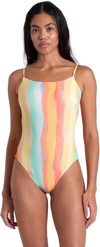 ARENA Women's Water Print One Piece Tie Back Swimsuit Removable Cups Soft Stretchy Beach Pool Ladies Comfy Bathing Suit in Saudi Arabia