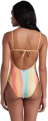 ARENA Women's Water Print One Piece Tie Back Swimsuit Removable Cups Soft Stretchy Beach Pool Ladies Comfy Bathing Suit in Saudi Arabia