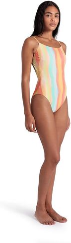 ARENA Women's Water Print One Piece Tie Back Swimsuit Removable Cups Soft Stretchy Beach Pool Ladies Comfy Bathing Suit in Saudi Arabia