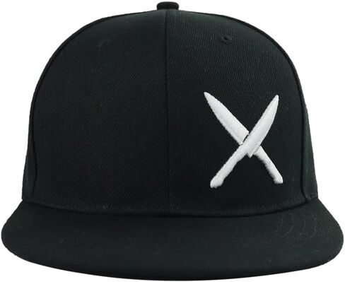 Funny Chef Hats, Snapback Flat Bill Dad Hat for Men, Adjustable Cotton Embroidered Knives Kitchen Women Baseball Caps in Saudi Arabia