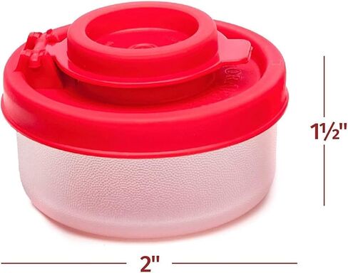 Pack Of 2 Attractive Red Small Salt And Pepper Shakers For On The Go - Mini Shaker Set For Salt And Pepper With Lid To Take With You - For Travel, Camping And To-Go, Salt Shakers (40g) in Saudi Arabia