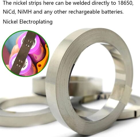 1Roll Nickel Strip Steel 0.15x8mm Nickel Tap 32ft for 18650 Battery Pack Spot Welding Electroplate Solution in Saudi Arabia