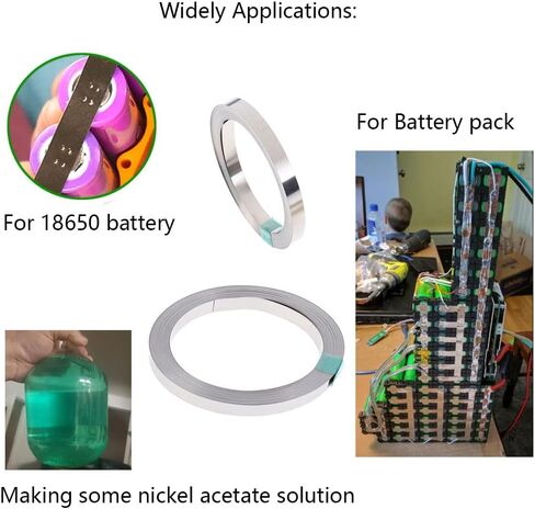 1Roll Nickel Strip Steel 0.15x8mm Nickel Tap 32ft for 18650 Battery Pack Spot Welding Electroplate Solution in Saudi Arabia