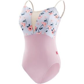 Teen Girls Women Floral Print Leotards for Ballet, Dance, Aerial Yoga, Swim