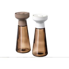 Ikea Halvtom Spice Mill, Glass/Brown, Set of 2 Piece per Pack,19 cm (7 ½ ")