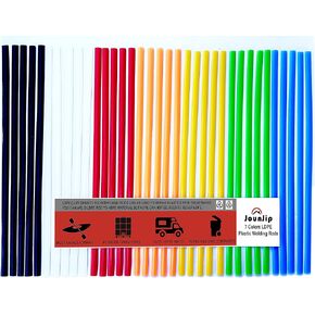 JounJip LDPE Plastic Welding Rods (7 Colors) - Low Density Polyethylene Flat Rods for Kayak Repair, Canoe, PE Water Tank, Auto RV PE Parts, and HDPE repair