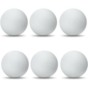 EM2 Lacrosse Ball Set of 6 - Multi-Purpose Lacrosse Balls for Massage, Sport & Pet Play - Durable, Long Lasting and No Smell