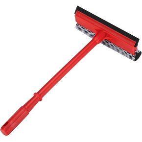 15.9" Window Squeegee for Car,2 in 1 Squeegee Window Cleaner with Long Stainless Steel Handle,Sponge Car Window Squeegee for Gas Station, Glass,Shower,Outdoor High Window Cleaning