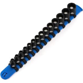 CASOMAN 14PCS 1/4"Drive Magnetic Impact Socket Set, Shallow, 6-Point, Metric, 4mm to 15mm, CR-MO Steel