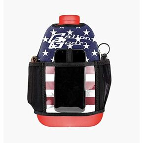 Gallon Gear 1 Gallon Large Water Bottle - BPA Free Plastic, Reusable Water Jug - Hydration Water Bottle for Men and Women - Gym, Sports, Training & Fitness (Red w/American Flag Cover)
