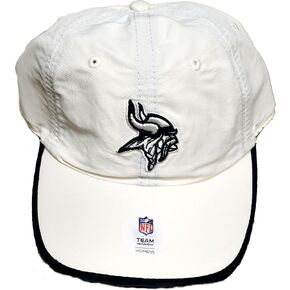 47 Minnesota Vikings Youth Adjustable White/Black Trim Clean Up Girls Cap - NFL Kids Low Profile Relaxed Fit Baseball Hat