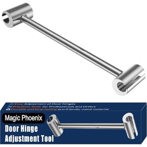 Hinges Gap Adjusting Wrench, Door Hinge Repair Tool, Upgraded Steel Double-ended Door Hinge Repair Wrench, Heavy-duty Door Hinge Adjustment Tool for Standard Round Bolts (0.315-0.75in)