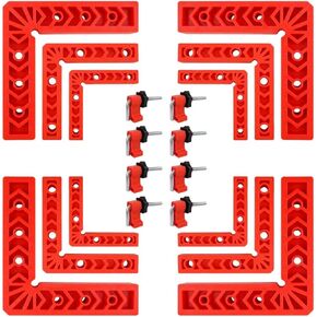Versatile 90 Degree Clamp Set – Essential Woodworking Tools for Pictures Frames, Cabinets, and Boxes (3" 4" 6") with Clamps for Woodworking