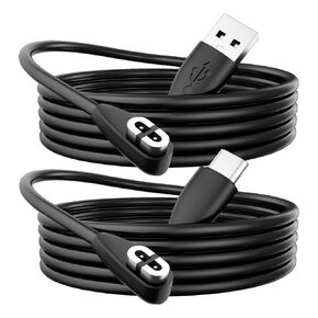 2 Pack Compatible with Shokz Charging Cable Magnetic Charger Cord Compatible for Aftershokz Aeropex AS800,Shokz OpenRun Pro,OpenRun,OpenRun Mini,USB Type-c to OpenComm Bone Conduction Headphones3.3ft