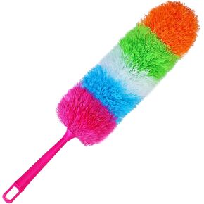 20-Inch Microfiber Hand Duster, Rainbow Feather Duster for Household Cleaning