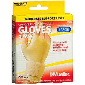 Mueller Compression Wrist Gloves-LG