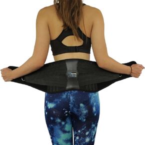 comfymed Quality Quality Back Back Brace CM-102M مع وسادة قطنية قابلة للإزالة لتخفيف آلام أسفل الظهر (LGE 38 "-50" بطن)