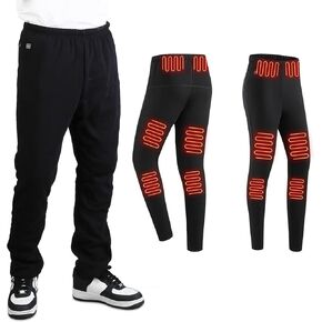 Heated Pants for Men Women USB 5V Heating Pants Underwear Trouser 12 Heating Zones Thermal Heated Pant for Winter