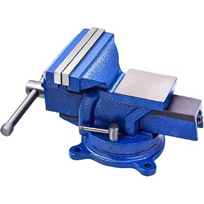 findmall 5" Bench Vise with Anvil 360° Swivel Locking Base Table Top Clamp Heavy Duty Vice Swivel Base Bench