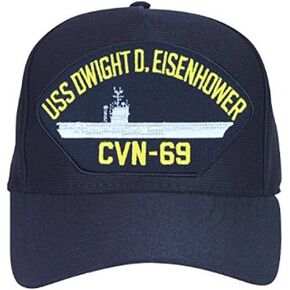 U.S. Navy USS Dwight D. Eisenhower CVN-69 Baseball Cap. Made in USA
