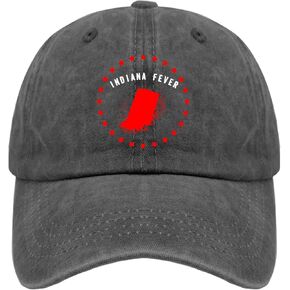 Funny retros Indiana fever Hat for Womens funny Baseball Caps funny Washed Ball Cap breathable, Pigment Black