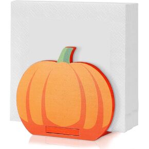 Pumpkin Napkin Holder for Tables Wooden Fall Tissue Dispenser Thanksgiving Farmhouse Vintage Paper Napkins Dispenser for Halloween Table Decoration