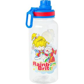 Silver Buffalo Rainbow Brite RB Twink Cloud Logo 32oz Twist Spout Plastic Bottle w Sticker Set