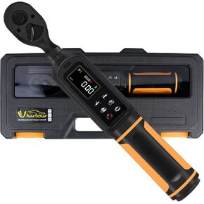 Digital Torque Wrench 3/8 Drive, 0.66-44.29Ft.lbs/0.9-60Nm Range, Electric Torque Wrench with Dual Direction Ratchet, ±2% Accuracy with Vibration, Buzzer and LED Alert