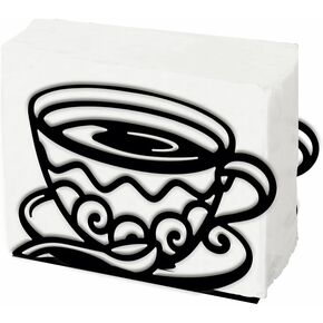 SUPERDANT Coffee Cups Napkin Holder for Tables Coffee Metal Napkin Dispenser for Kitchen Vintage Tabletop Tissue Stand Rustic Cloth Napkins Holders for Café Restaurants Hotel Home Table Decor