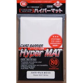 KMC Hyper Matte Sleeves (80-Pack), White, 2-Pack
