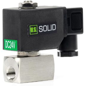 U.S. Solid High Pressure Solenoid Valve - 1/4 Inch 60 bar Stainless Steel 24V DC High Pressure High Temperature Resistance Electric Solenoid Valve, 60 bar, -22-356?