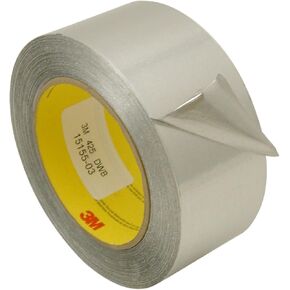 3M 425 Aluminum Tape - 3 in Width x 4.6 mil Total Thickness - Flame Retardant - +300 F - 85312 [PRICE is per ROLL]
