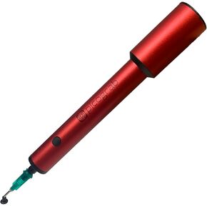 Rechargeable ESD Vacuum Pickup Pen for IC Component Placement and SMD Chip Rework, with 3 Suction Cups, 6 Interchangeable Nozzles, Aluminum Body, USB-C Port, and Up to 10 Hours of Battery Life